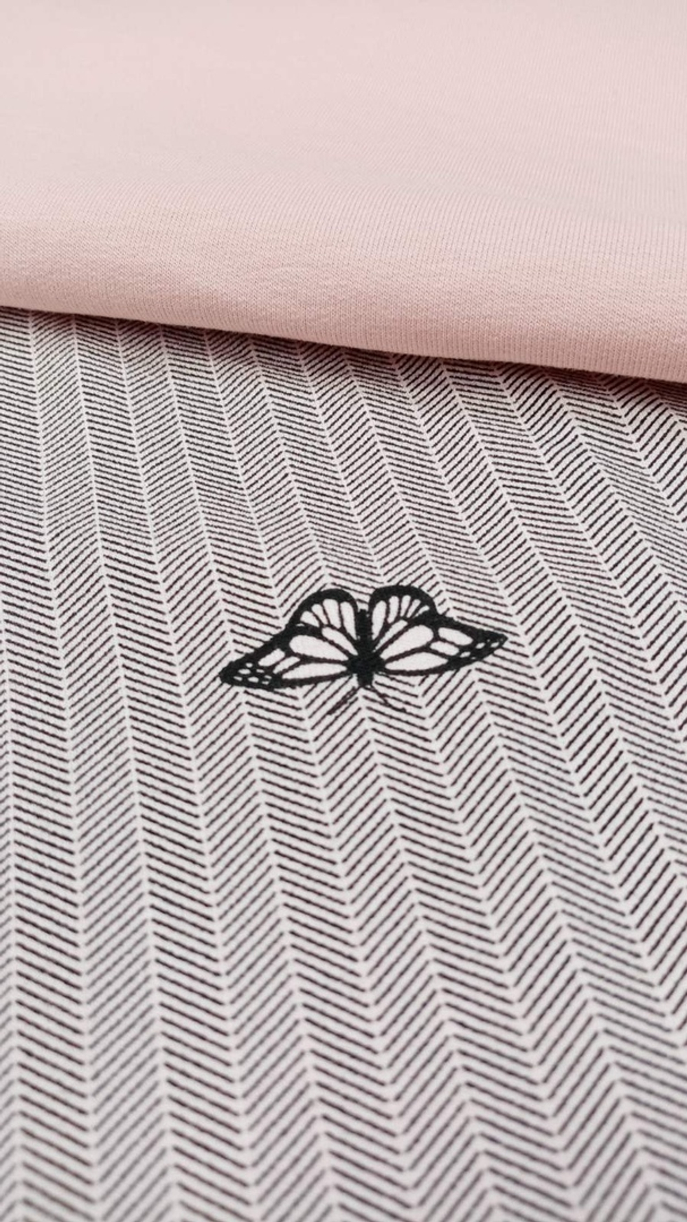 Футер (принт). Бабочки на пудре, ВО