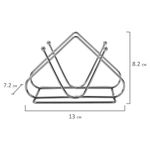 Салфетница треугольная 8,2х13х7,2 см, CLASSIC, хром, WEGLA (ВЕГЛА), 700238