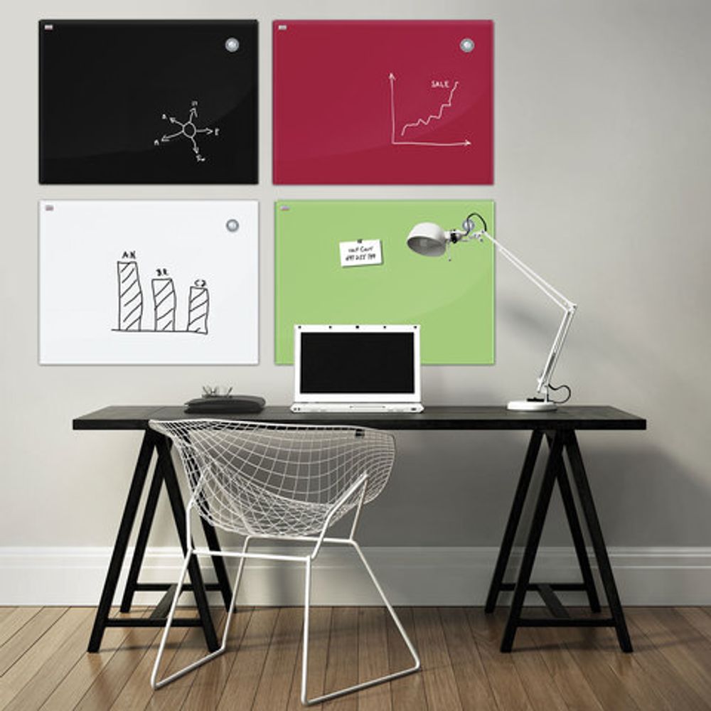 Доска магнитно-маркерная стеклянная 60x80 см, ЗЕЛЕНАЯ, 2х3 OFFICE, (Польша) TSZ86 G