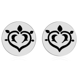 Серьги "Genshin Impact / Геншин" (Круглые гвоздики)