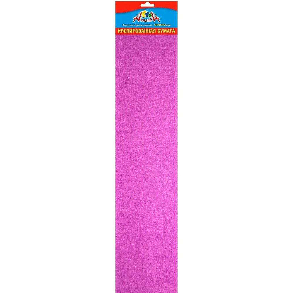 Бумага крепированная Апплика, 50х250 см, плотность 28 г/м2, 1 рулон, 1 цвет лавандовый, пакет с европодвесом Бумага крепированная Апплика, 50х250 см, плотность 28 г/м2, 1 рулон, 1 цвет лавандовый, пакет с европодвесом