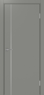 Межкомнатная дверь Optima Porte НЕАПОЛЬ 204 Молдинг SC (матовое серебро), Кромка в цвет полотна