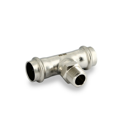 Тройник пресс-Н 22 х 1/2" х 22, нержавеющая сталь