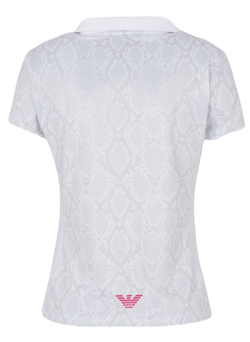 Женское поло EA7 Woman Jersey Polo Shirt - white python