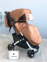 Коляска прогулочная Babalo 2024 Амбровый текстиль на белой раме