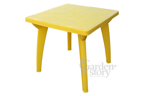 Стол пластиковый Луна арт.740ж квадратный (желтый)