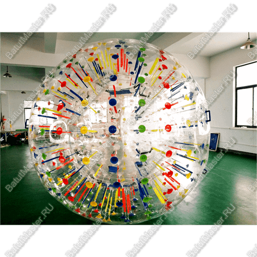 Светящийся зорб "Магический шар" ТПУ, усиленные сиденья, диаметр 2.2 м