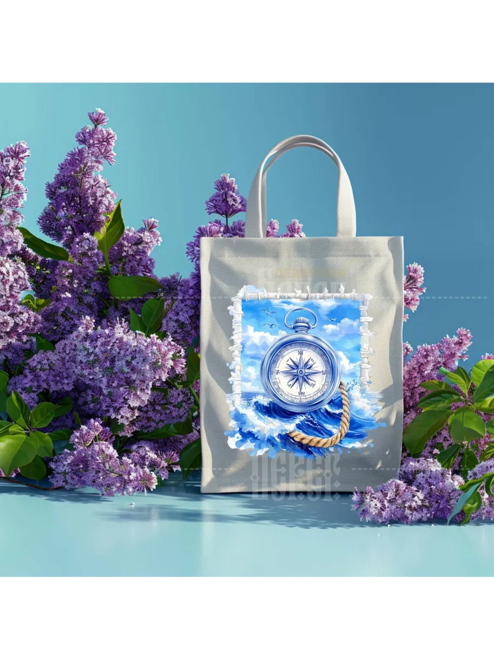 Термонаклейка на одежду, термопринт Морской