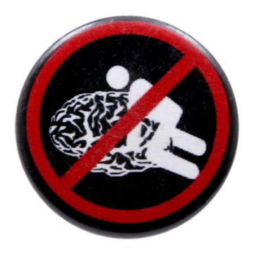 Значок Не трогайте мозги 36 мм