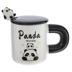 GAEM Кружка с крышкой и ложкой, 430 мл, L8,5 W8,5 H9,8 см