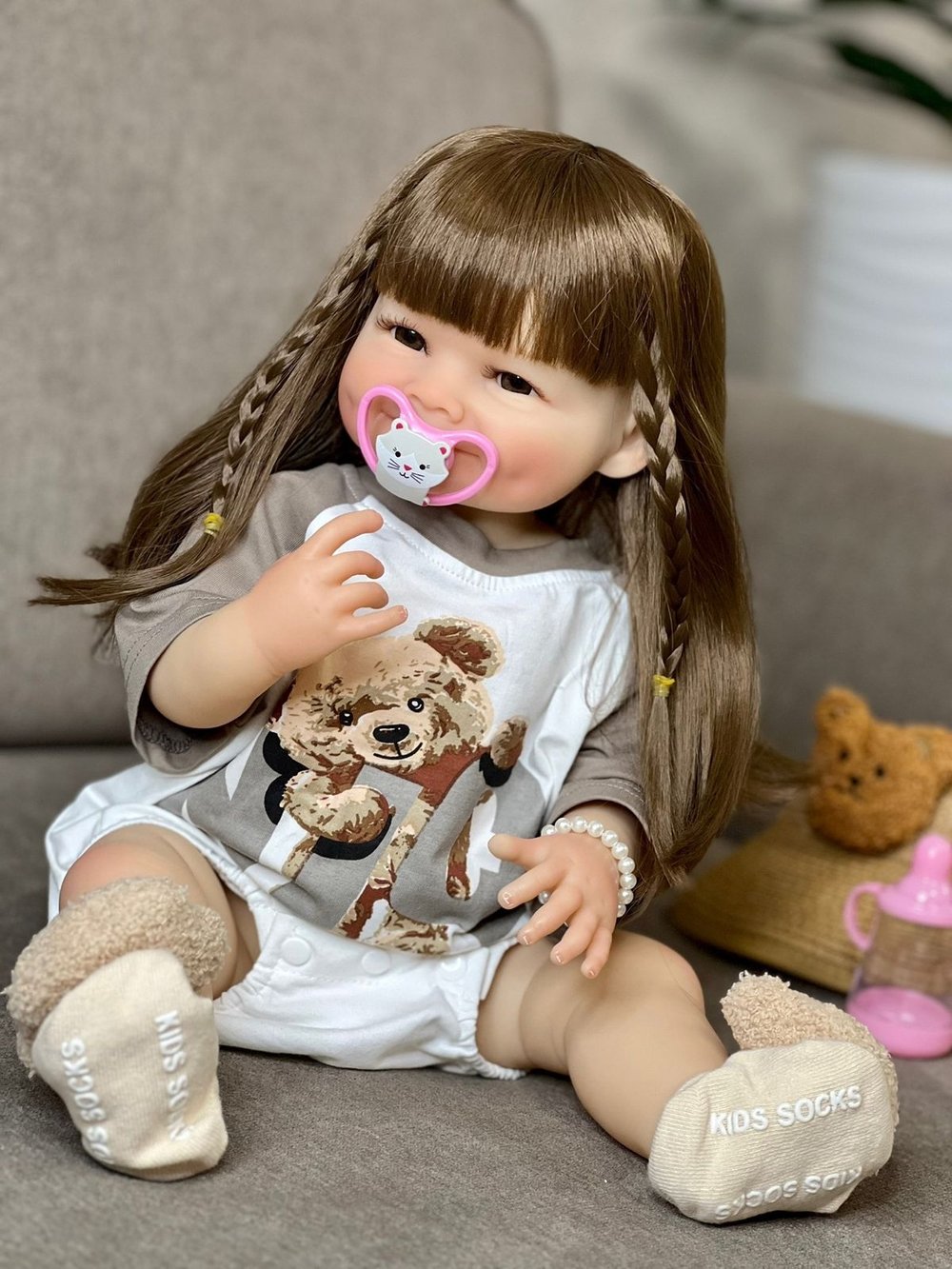 Кукла Реборн виниловая 55см в пакете (FA-134A)