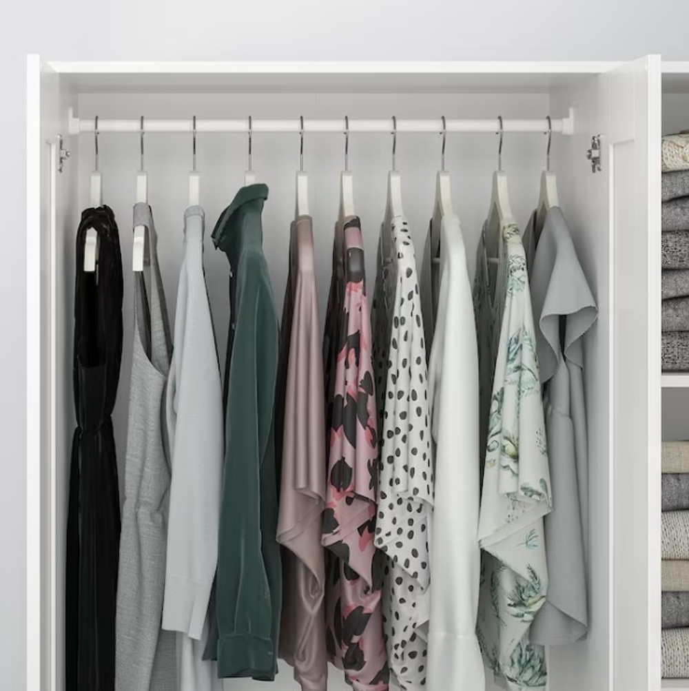 Шкаф платяной 3-дверный Ikea Brimnes с зеркалом , белый
