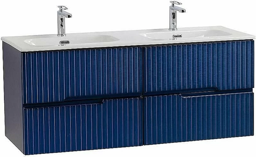 Тумба с раковиной Cezares DUET-N 120 DUET-N-1200-4C-SO-2-SPF-P сапфир