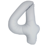 Фольгированные цифры в белом цвете 66 см / 102 см