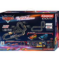 Carrera GO!!! - Автомобильная трасса 6,2 м Disney Cars Glow Racers + 2 машины / артикул   62559  / GTIN 4007486625594
