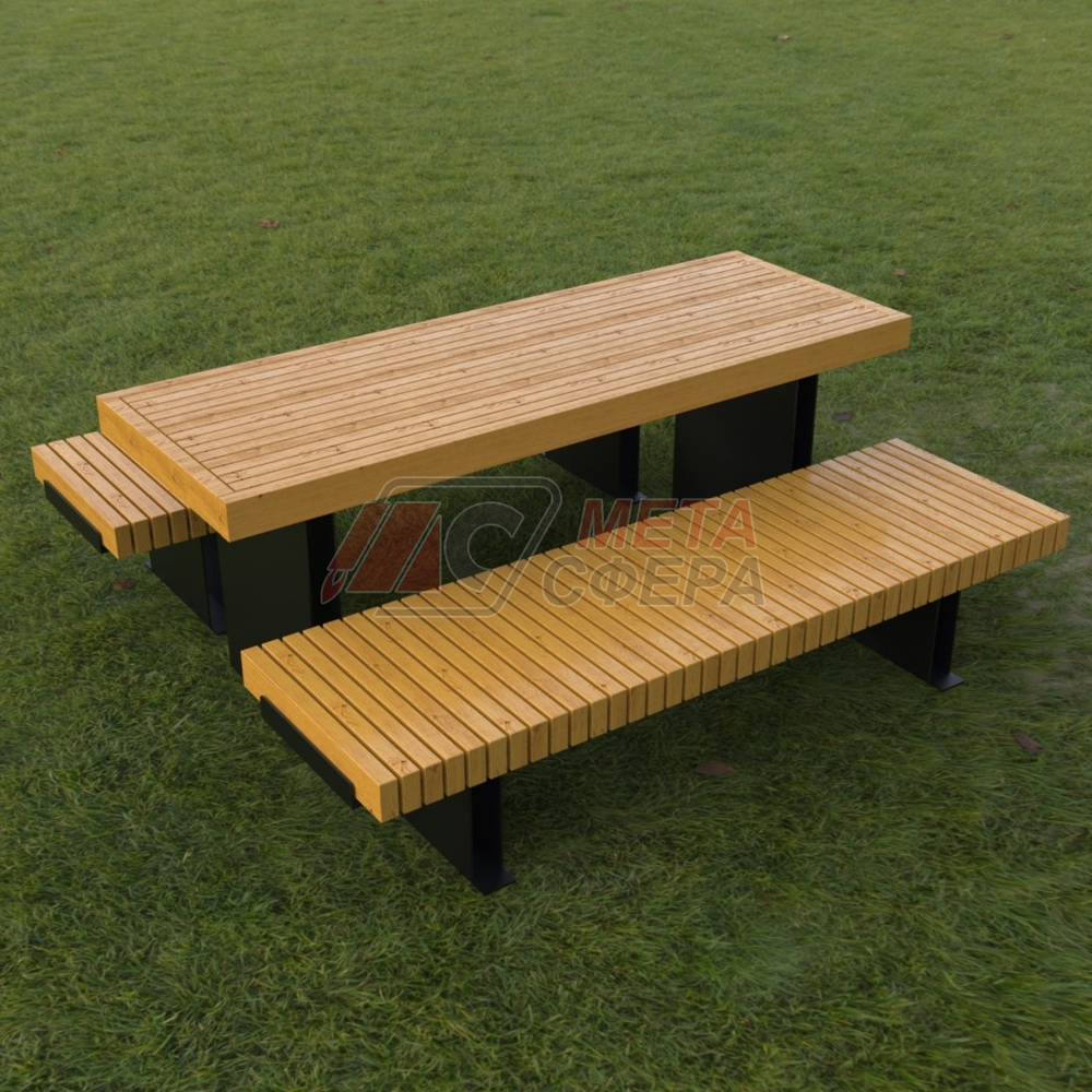 Стол уличный с лавками Rail Road 03