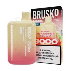 Одноразовая ЭС BRUSKO MAGIC 3000 с ароматом смузи из клубники и банана, кулер, 20мг/см3, 3 мл (M)