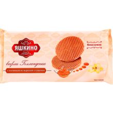 Вафли Яшкино голландские с вареной сгущенкой 290 г, 4 шт