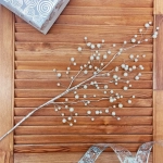 Ветка декоративная «Блеск» 80 см, Серебро