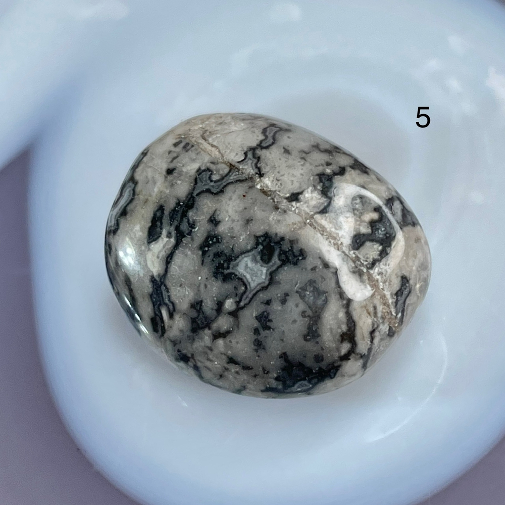 53039 Яшма серая рисунчатая Галтовка 20-23мм--80