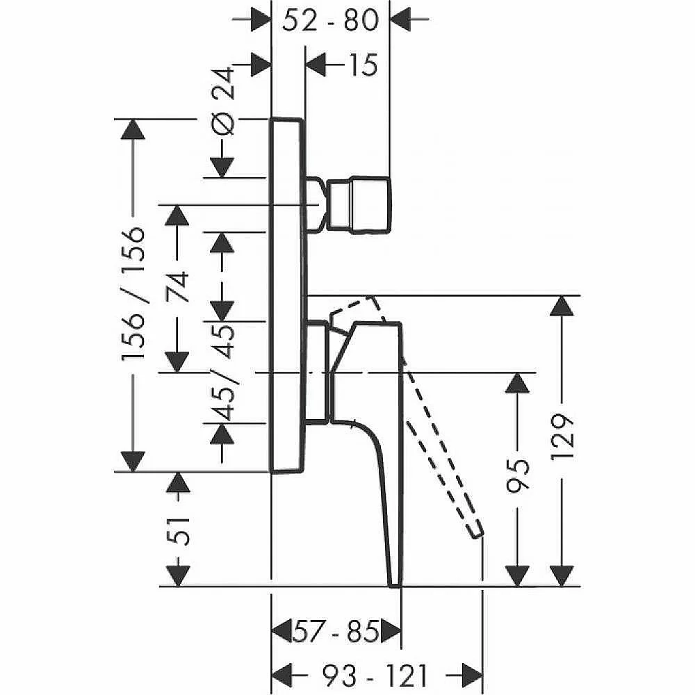 Смеситель для душа Hansgrohe Metropol 32545140