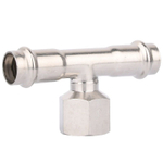 Тройник 42-1/2"-42, WAAG Heavy Inox, пресс-резьба, вн., сталь нержавеющая