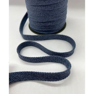 Шнур турецкое плетение 15мм 100% хлопок цвет светлый джинс 113