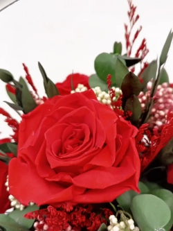 натуральные розы в стекле, вакуум*