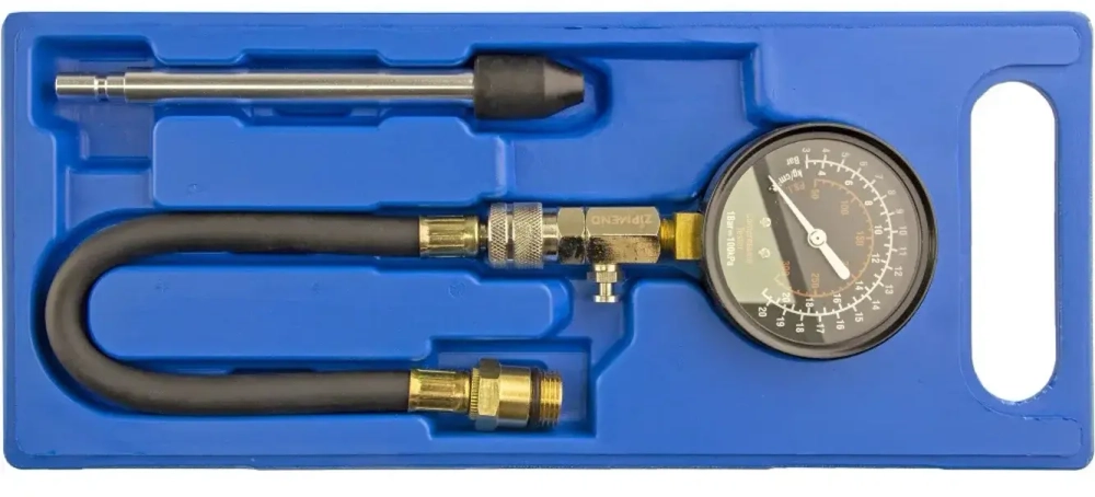 Компрессометр бензиновый с гибкой и жесткой насадкой (в кейсе), ZIPMEND