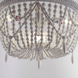 Подвесная Люстра Rh Anselme White Wood Weathered Chandelier By Imperiumloft