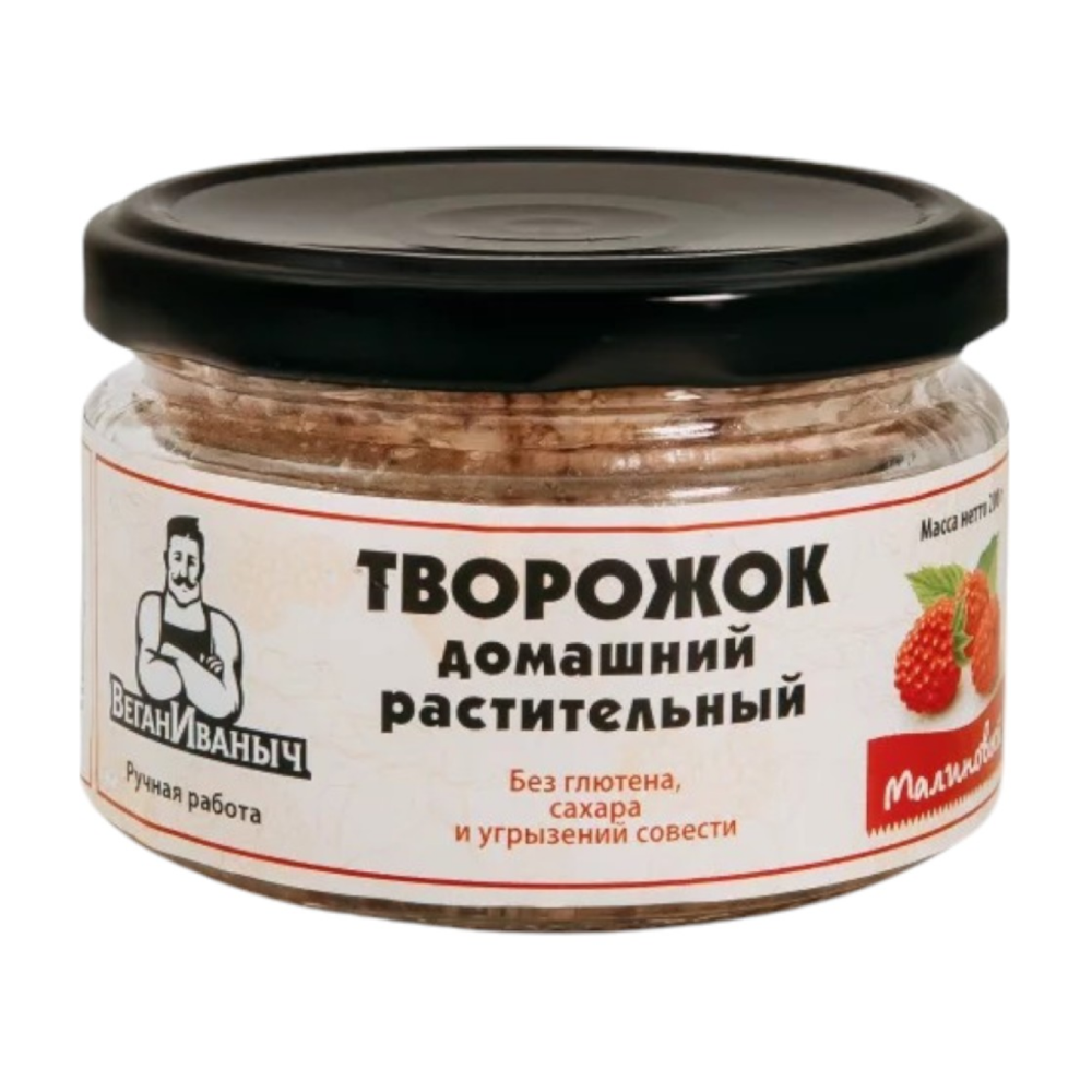 Тофу творог с малиной Веган Иваныч, 200 г