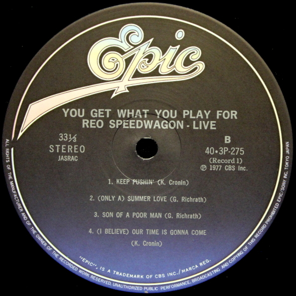 REO Speedwagon / You Get What You Play For (LP)