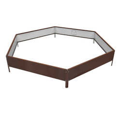 Клумба многоугольная оцинкованная с ножками 1 ярус RAL 8017 Шоколад