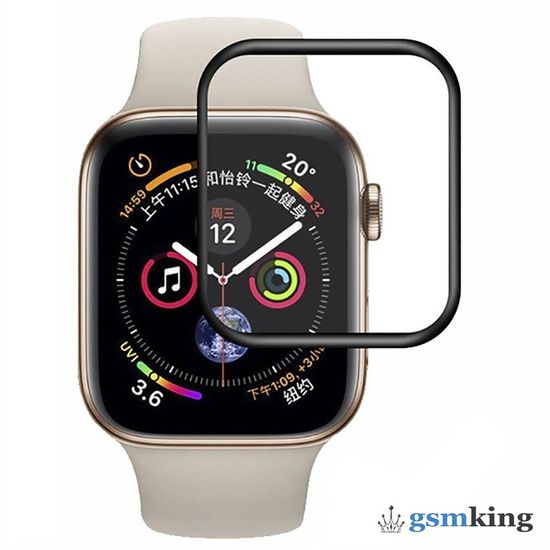 Baseus 0.3mm Full-screen Curved Tempered Film 44mm for AP Watch 4 Black SGAPWA4-B01