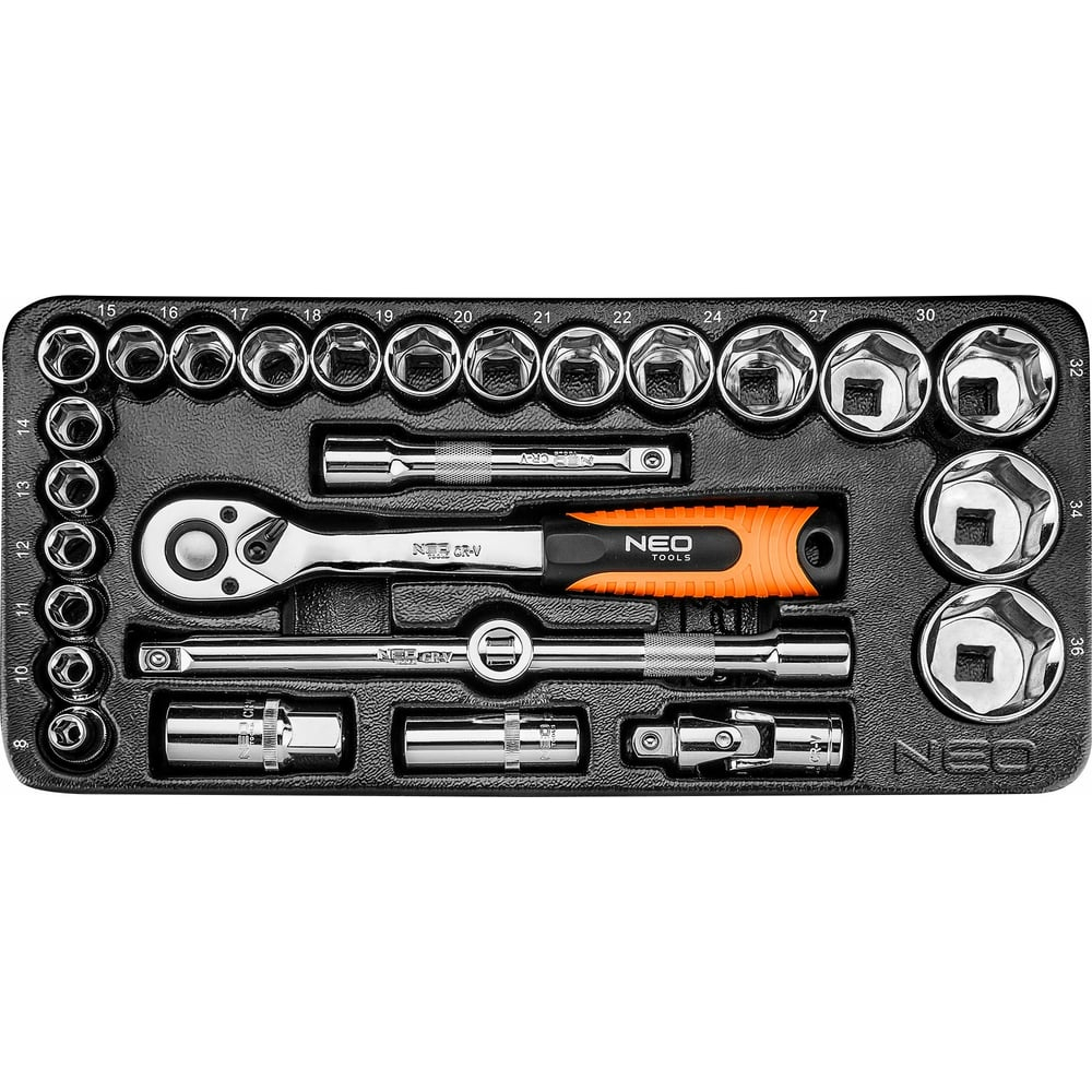 Набор сменных головок 1/2, 27 шт. NEO Tools 84-238