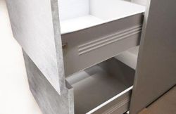 Модульный кухонный гарнитур «Лофт» 3400/2600 (дуб майский/бетон светлый), ЛДСП, ДСВ Мебель