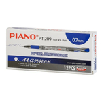 Ручка шариковая, масляная, Piano, синие чернила, серия "Manner", 12 шт