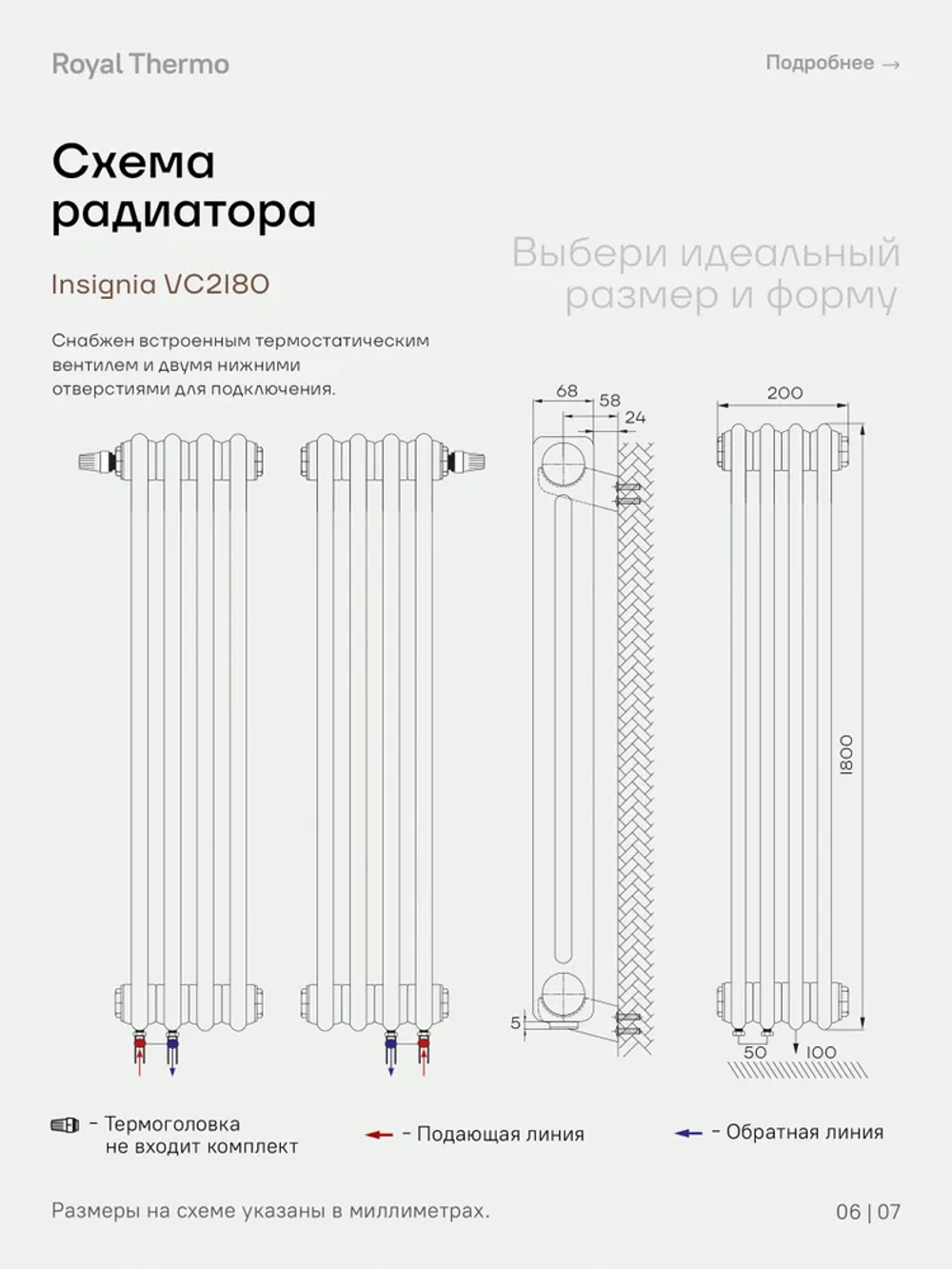 Дизайн-радиатор Royal Thermo Insignia