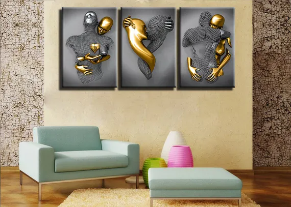 Модульная картина "Металлическая любовь"