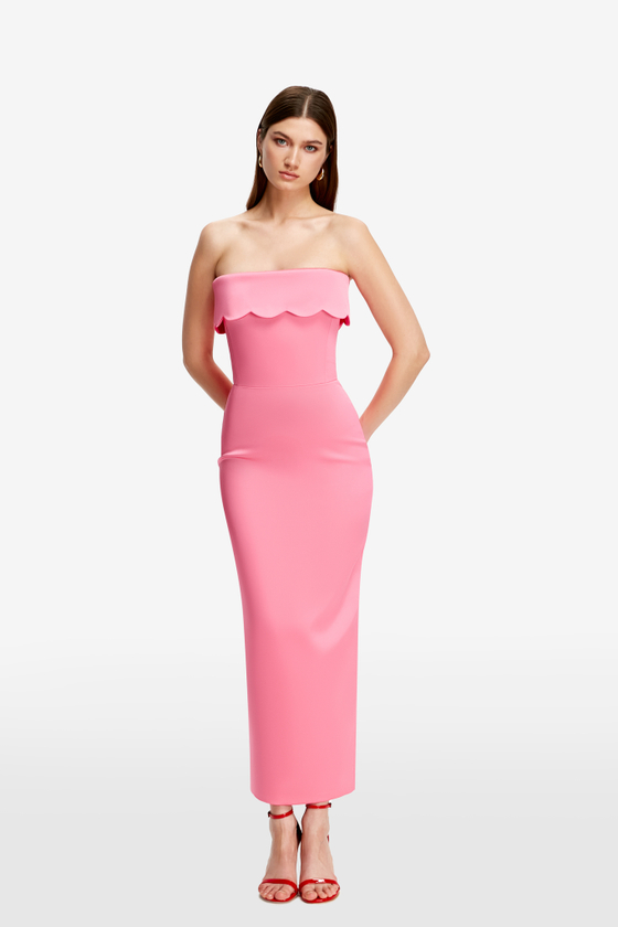 Платье миди корсетное из сатина