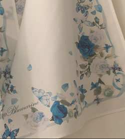 Скатерть 170x270 Blumarine Raffaella Turches голубая