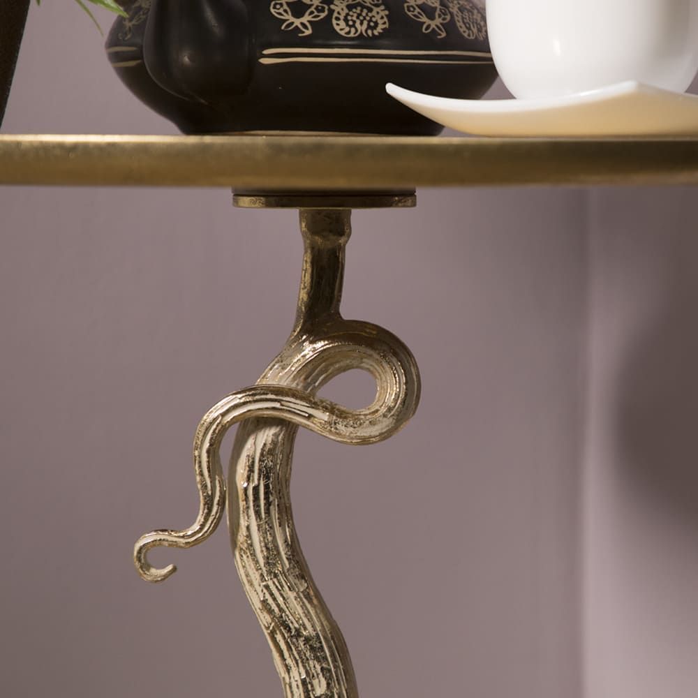 Столик декоративный Жемчужный гранат Айвори Мраморное золото