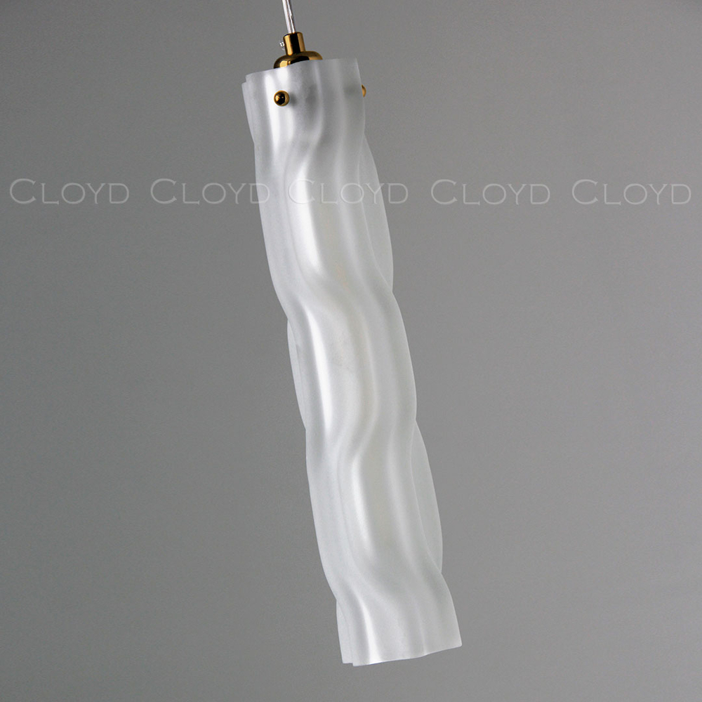 Подвесной светильник Cloyd ICEBERG-A P1 / Ø8 см - латунь - белое матовое стекло (арт.11643)