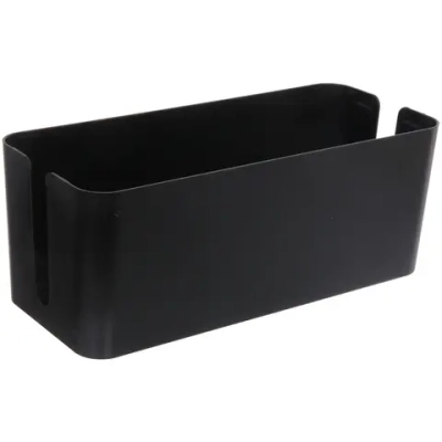 Органайзер для проводов с бамбуковой крышкой «ДОМАНИЯ», цвет чёрный, для удлинителей на 5 розеток, 32*13*13,5см