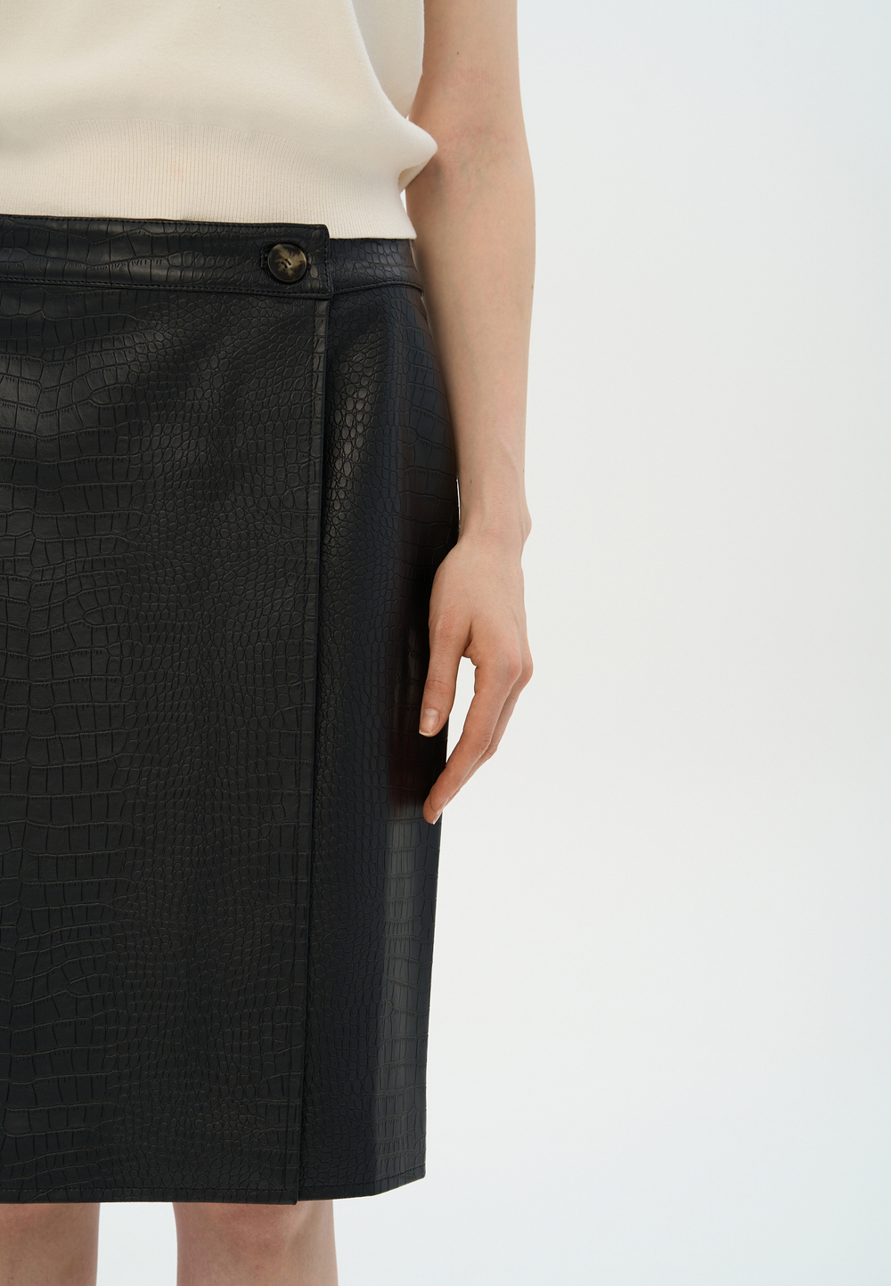 Юбка их эко-кожи Трейсс