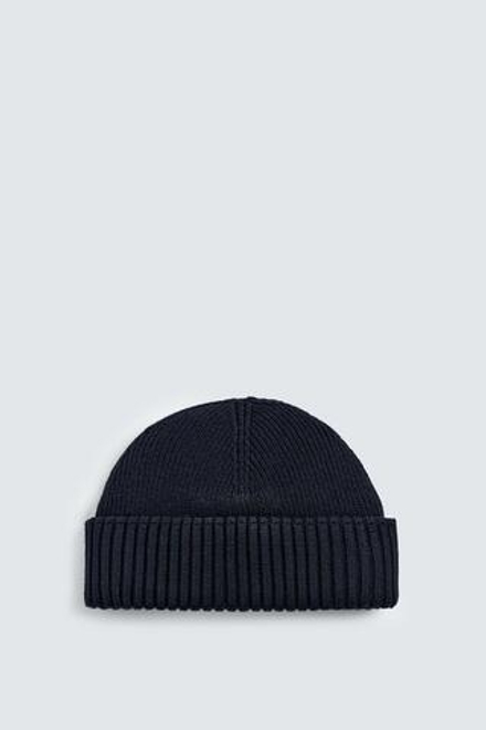 ZARA КОРОТКАЯ ТРИКОТАЖНАЯ ШАПКА, МОРСКОЙ СИНИЙ