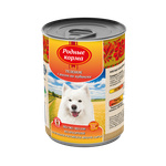 Консервы РОДНЫЕ КОРМА для собак теленок с рисом по-кубански 6х970 г