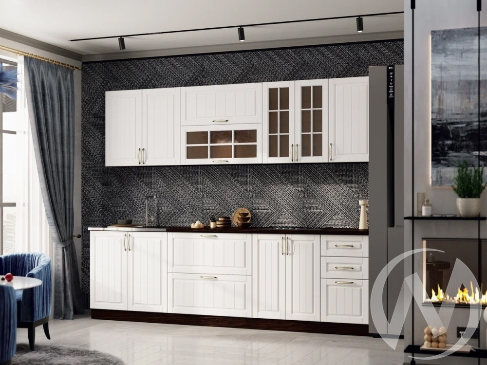 Кухня Прованс 2;6м (венге/белое дерево)