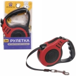 Поводок-рулетка «Дог» 3м до 15кг цвет красный✦