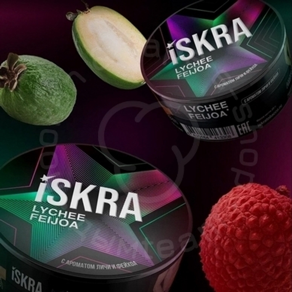 Табак для кальяна Искра (ISKRA), 100 г (Личи и фейхоа (Lychee Feijoa))